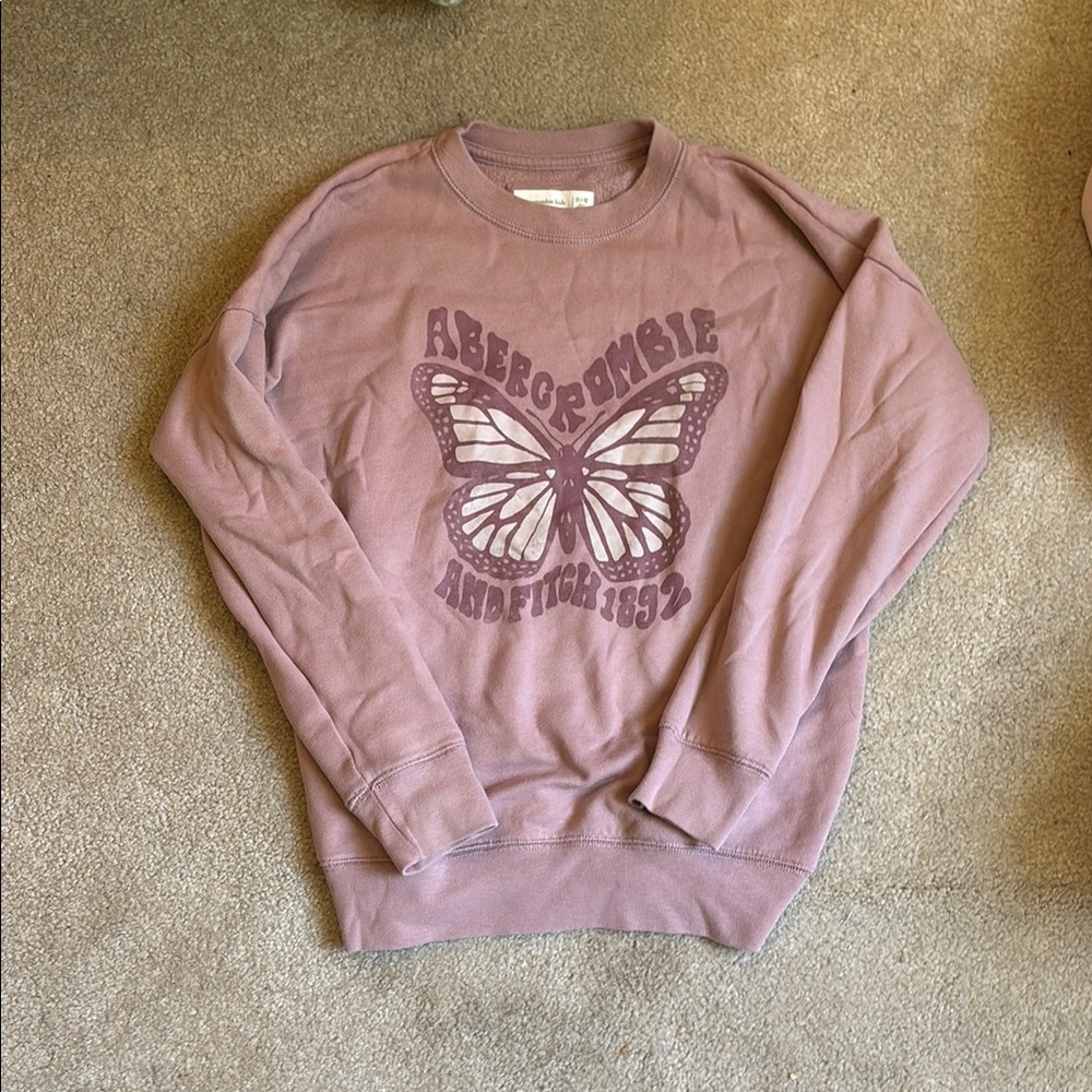 Abercrombie Kids Purple/Pink Butterfly Sweatshirt
